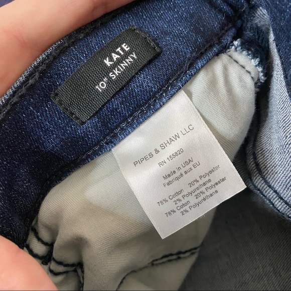 VERONICA BEARD blue tuxedo stripe Kate 10” skinny jeans 24 - Picture 10 of 11